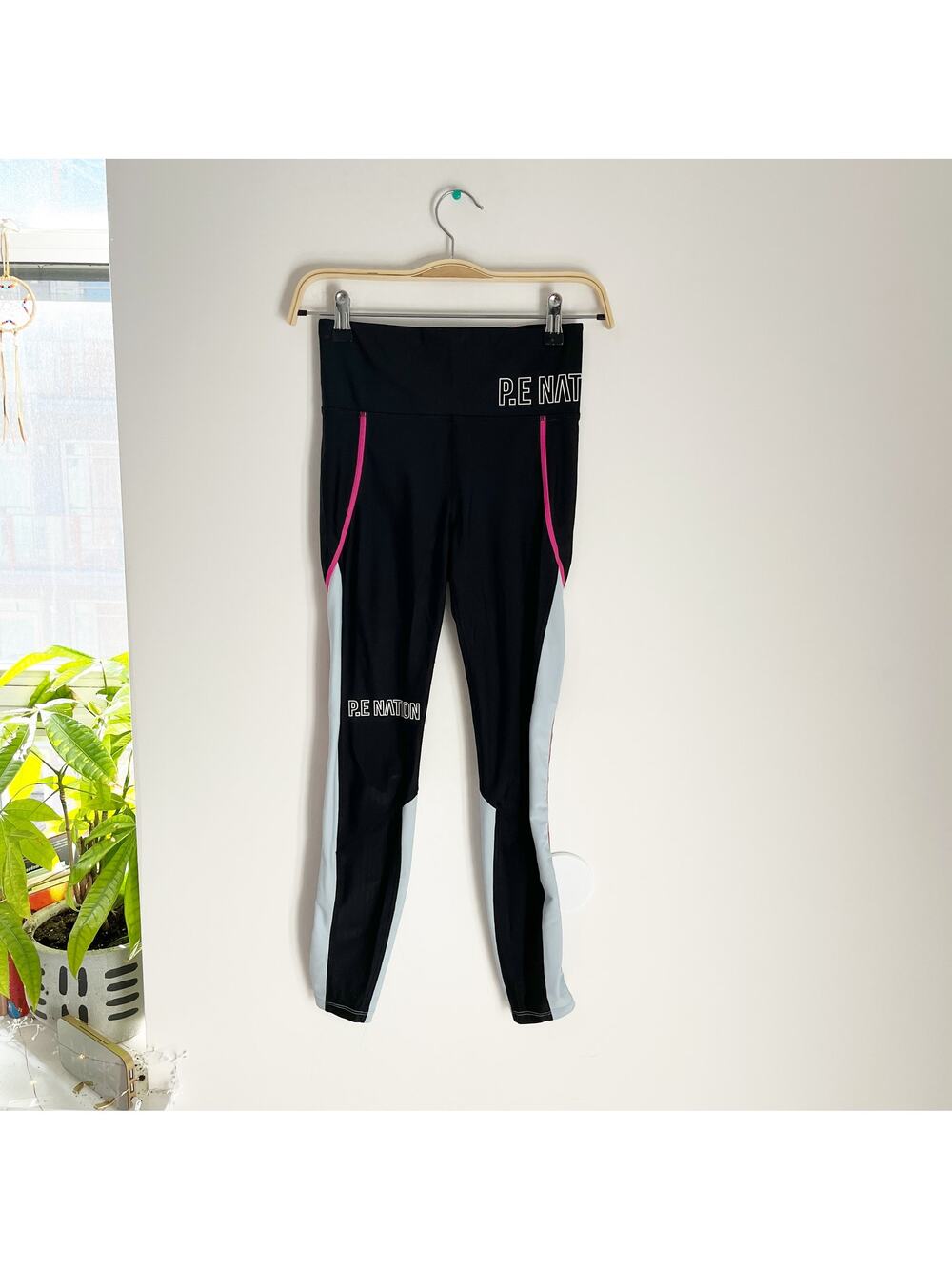 P.E. Nation Black & Blue Leggings Size Small